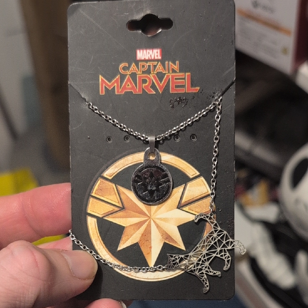 Marvel Captain Marvel Star Pendant Necklace